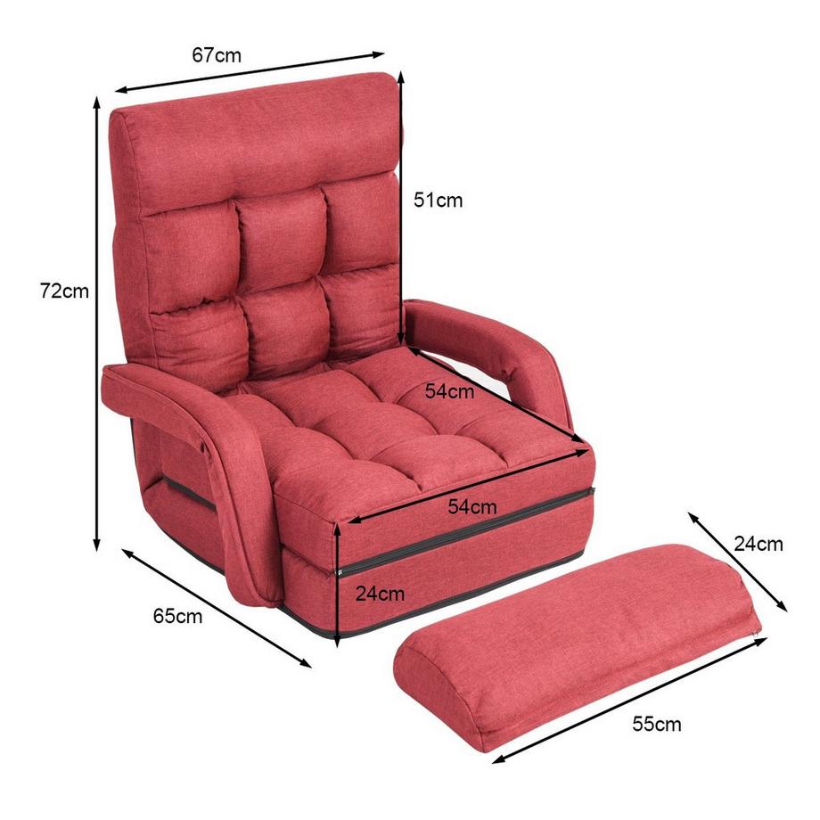 Northix Verstellbares Schlafsofa mit Armlehnen  