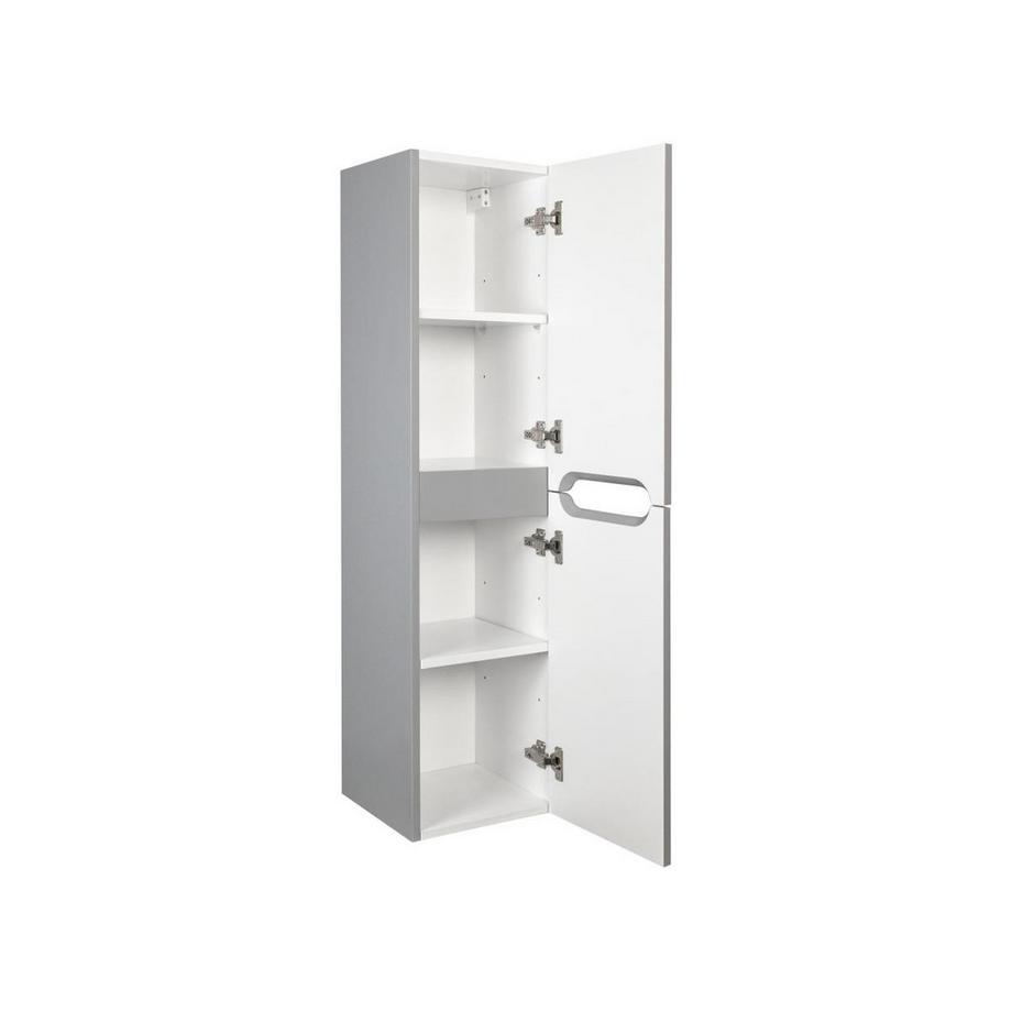 Vente-unique Badhochschrank hängend - B 30 x T 30 x H 120 cm - Grau - STEFANIE  