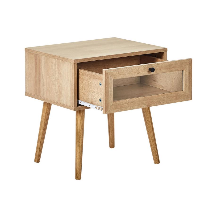 Beliani Comodino 1 cassetto en Pannello di fibre (LDF) Minimalista ALBANY  