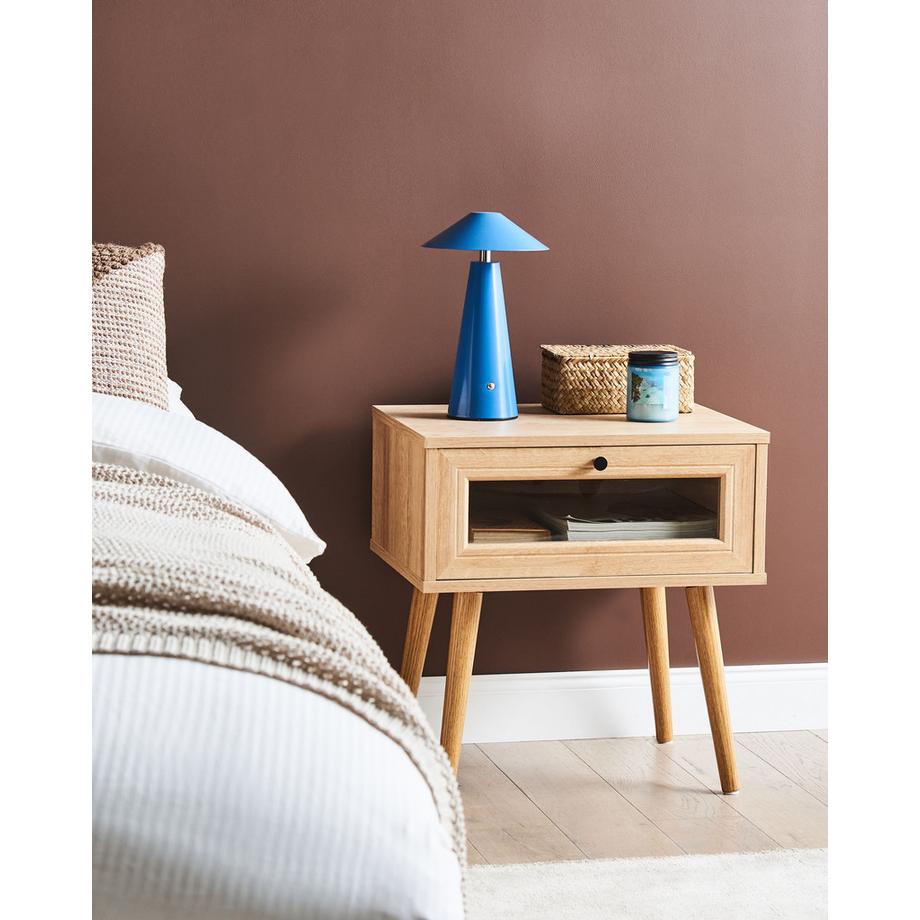 Beliani Comodino 1 cassetto en Pannello di fibre (LDF) Minimalista ALBANY  