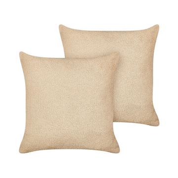 Lot de 2 coussins décoratifs en Bouclé Traditionnel LEUZEA