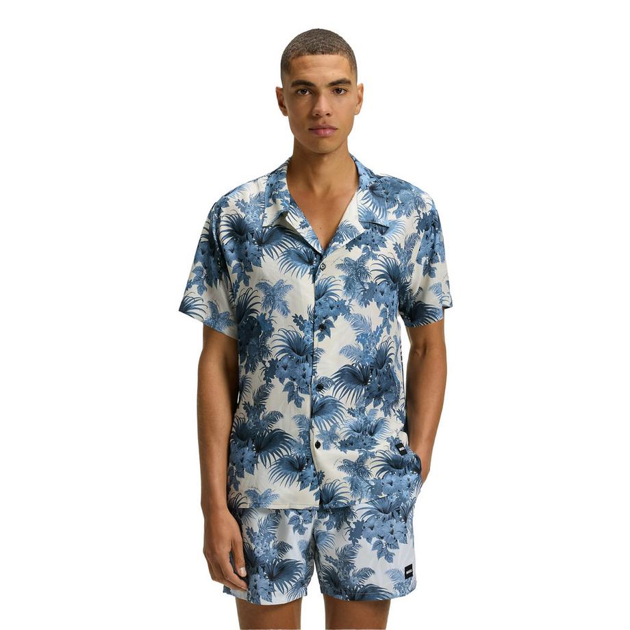 BOSS  Camicia Regolare Floreale Maniche Corte 