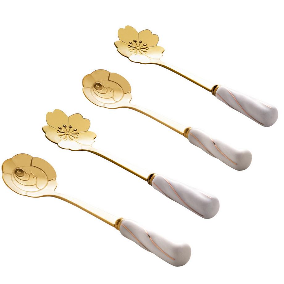 Bon Gourmet  Satz mit 4 Löffeln mit Marmoreffekt 