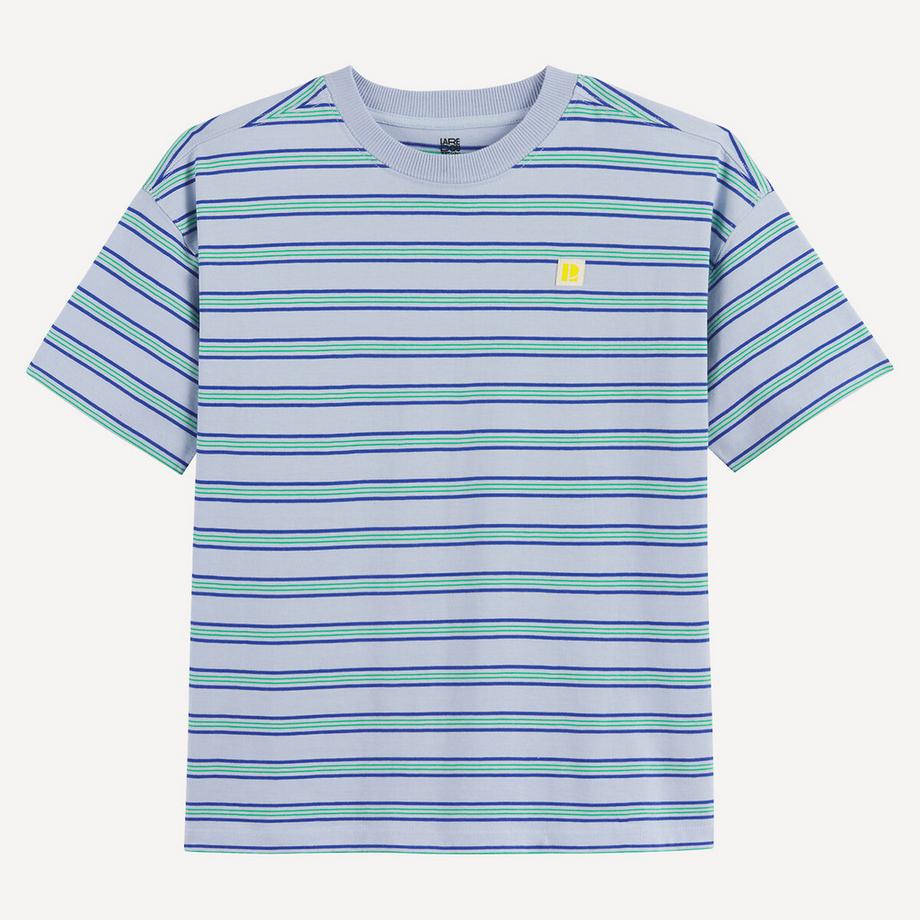 La Redoute Collections  Gestreiftes Oversize-T-Shirt mit Rundhalsausschnitt und kurzen Ärmeln 