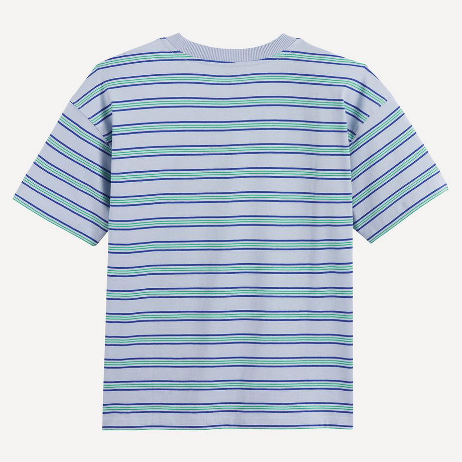 La Redoute Collections  Gestreiftes Oversize-T-Shirt mit Rundhalsausschnitt und kurzen Ärmeln 