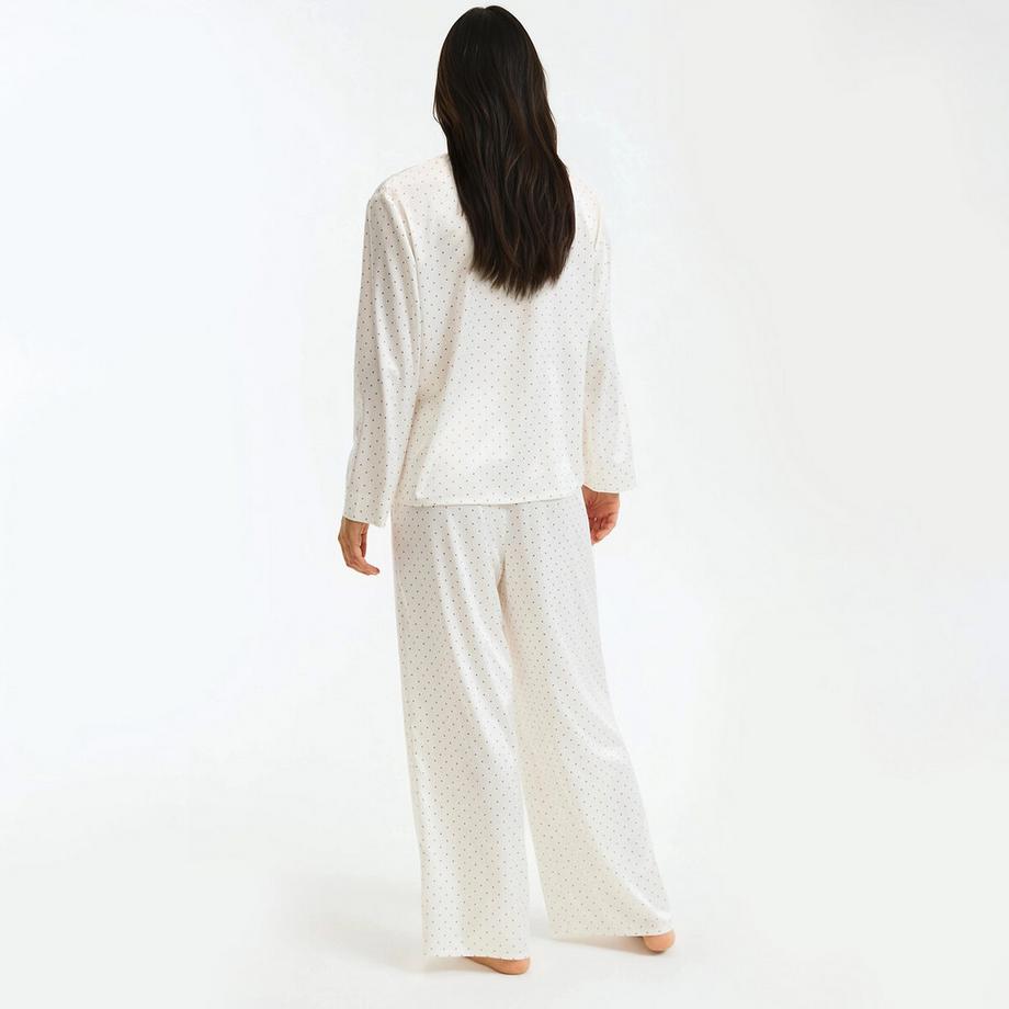 La Redoute Collections Pyjama en satin imprimé pois  