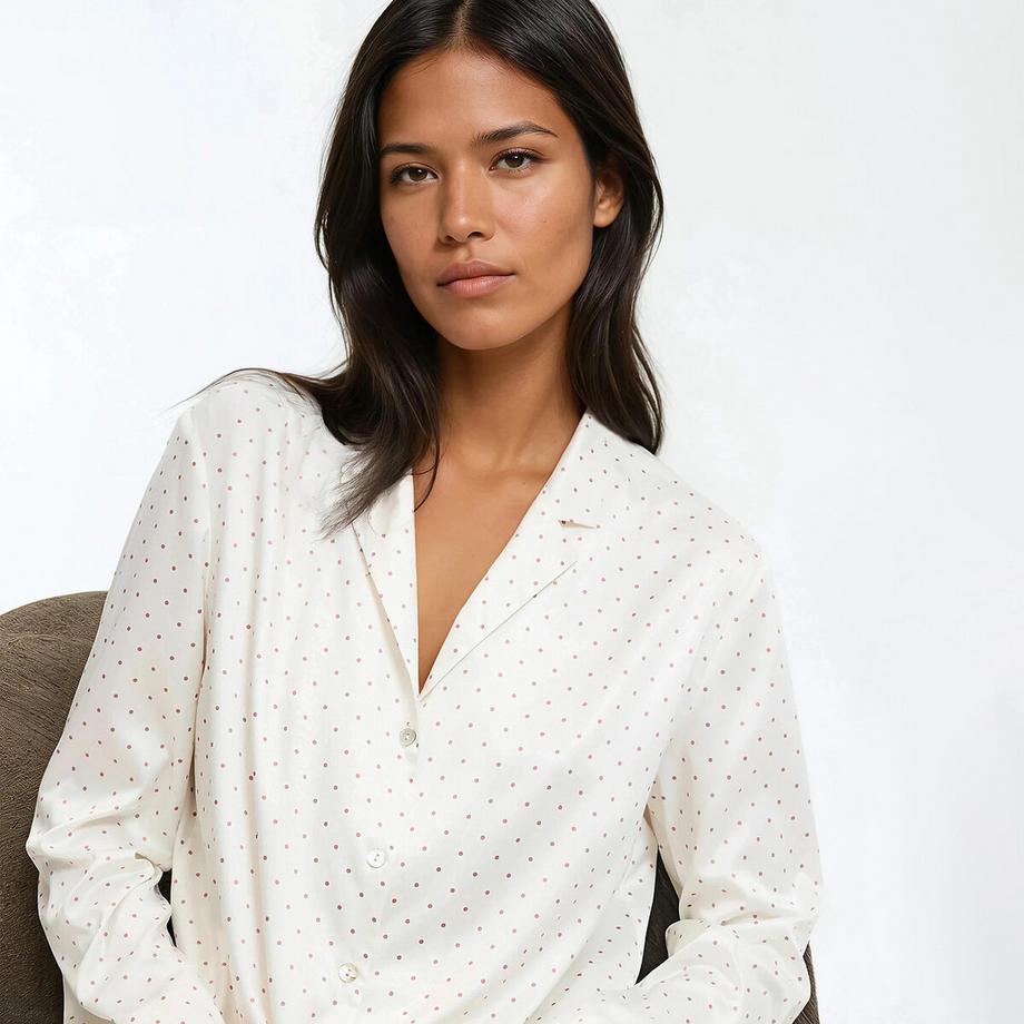 La Redoute Collections Pyjama en satin imprimé pois  