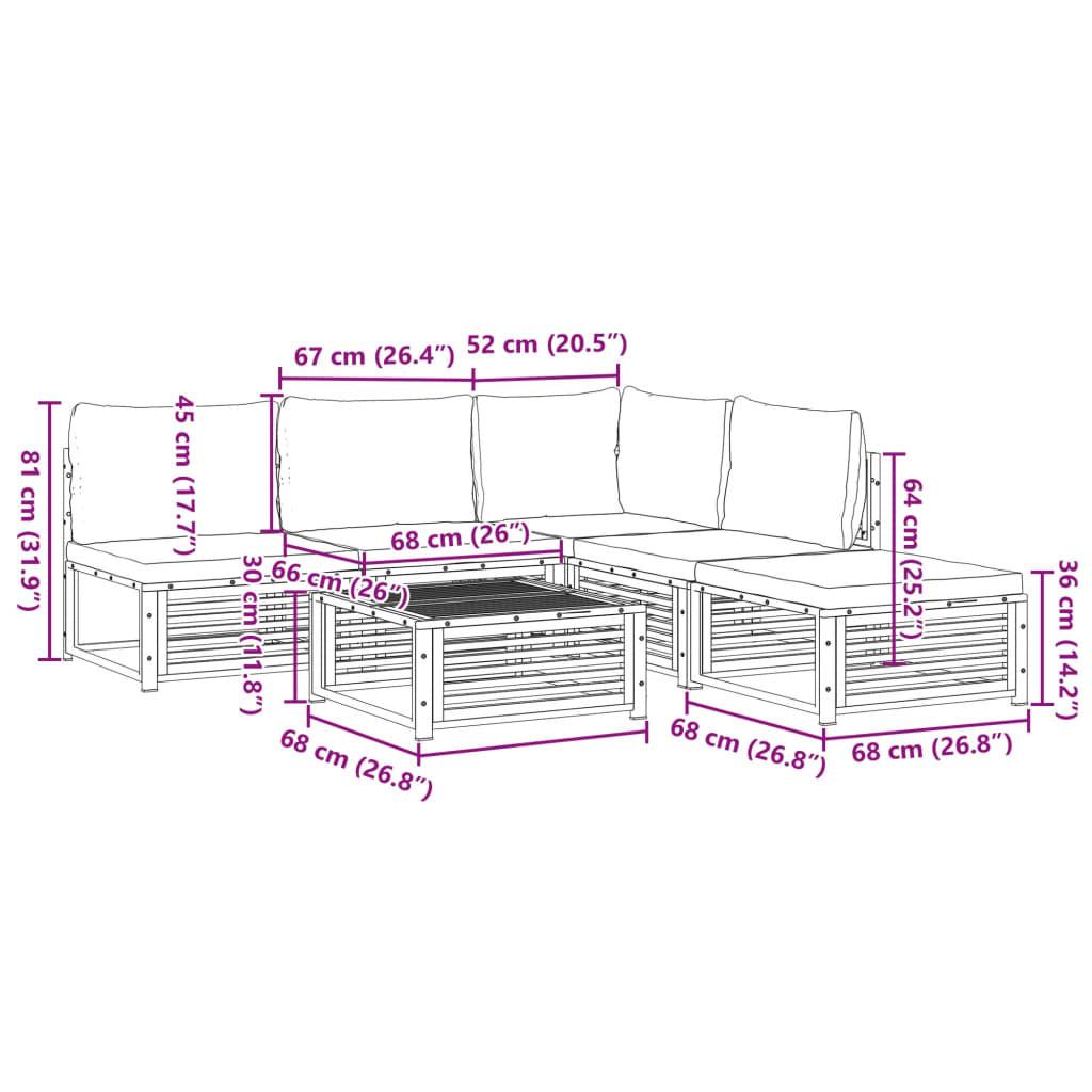 VidaXL Salon de jardin bois  