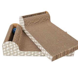 Intirilife  Katzenkratzbrett Katzenspielzeug auser Wellpappe 