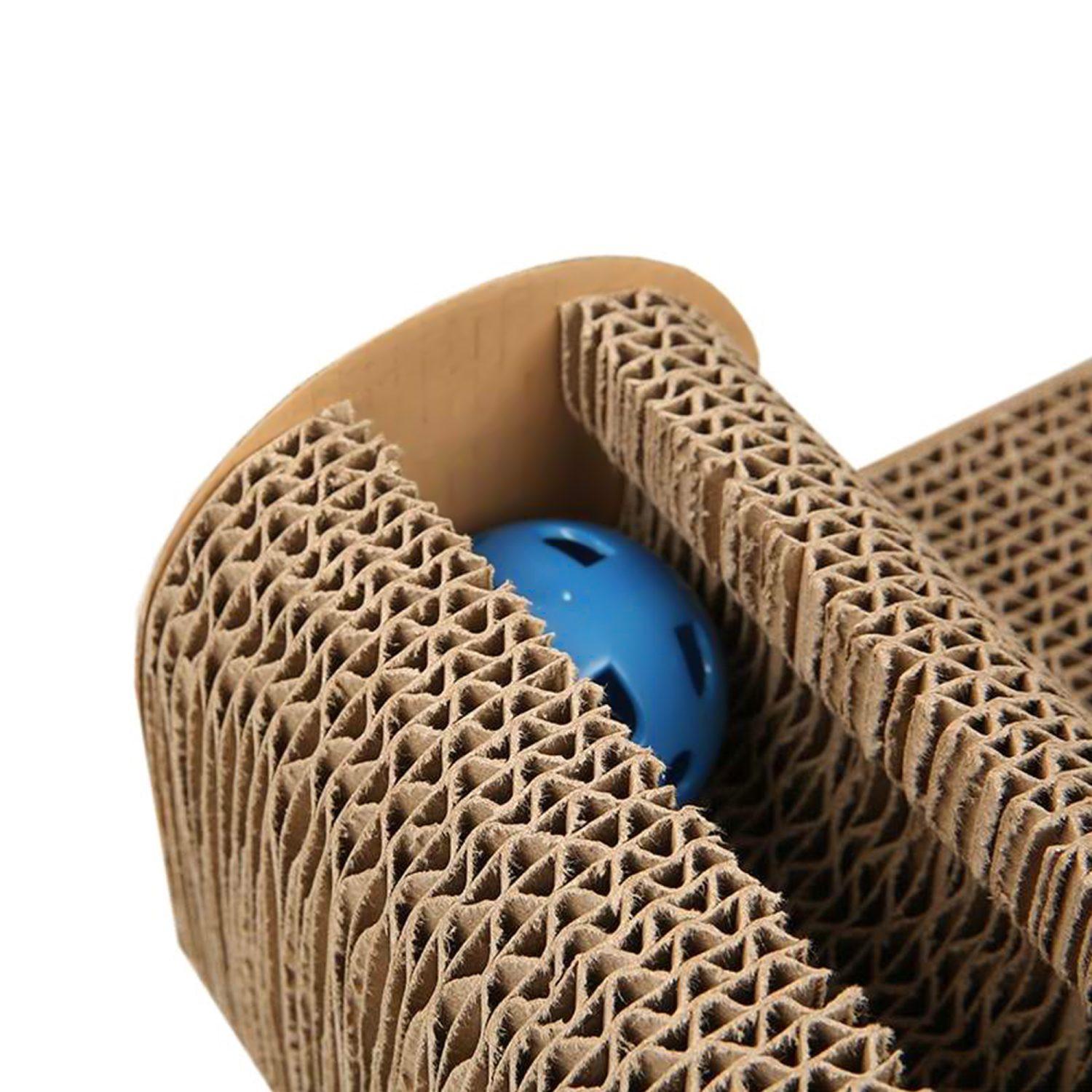 Intirilife  Katzenkratzbrett Katzenspielzeug auser Wellpappe 