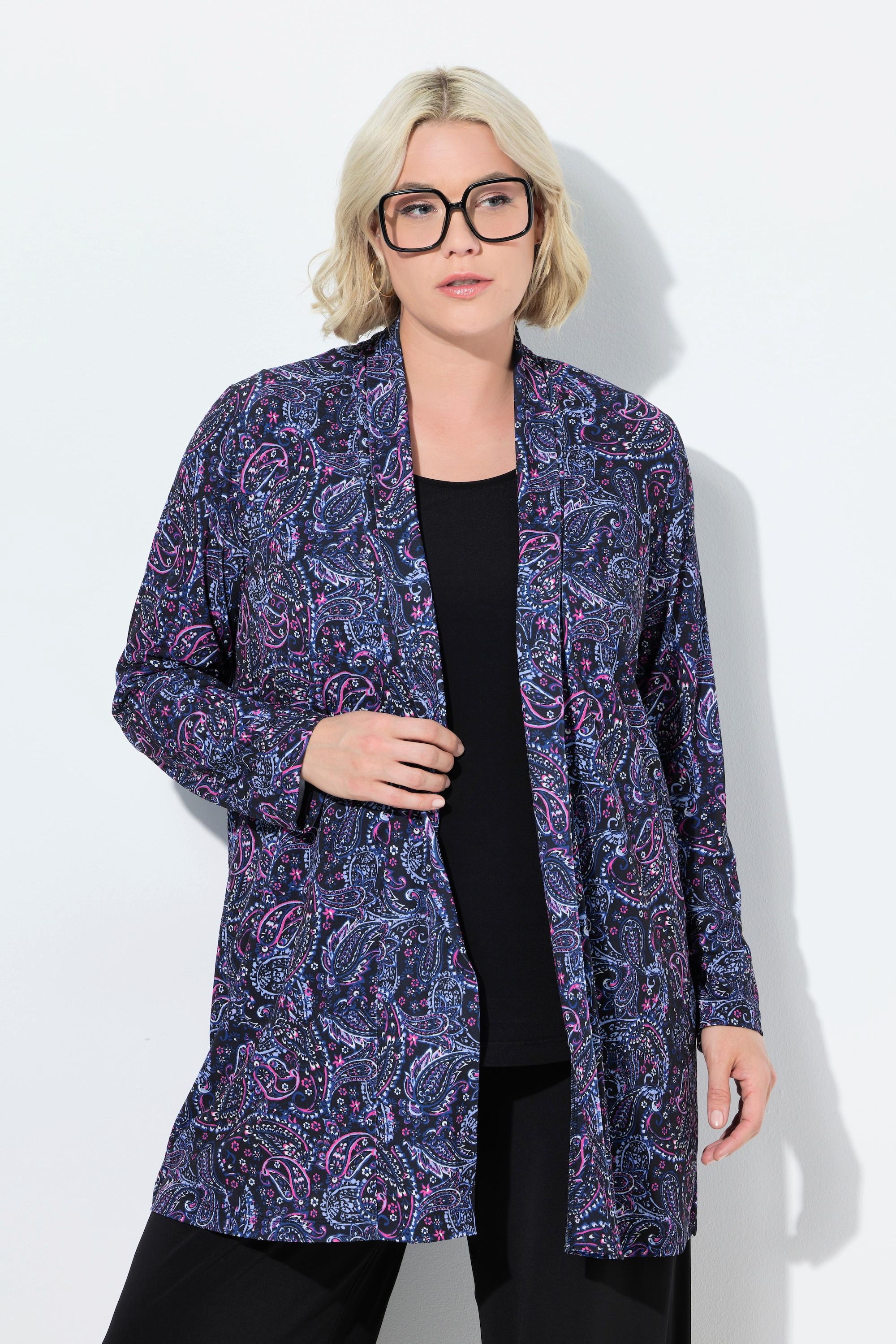 Ulla Popken Jerseyjacke Schalkragen Langarm  