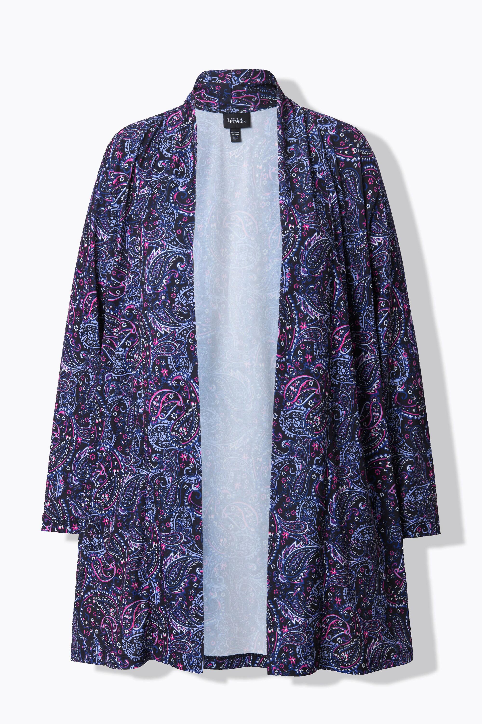 Ulla Popken Jerseyjacke Schalkragen Langarm  