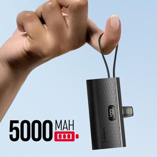 Forcell  Caricabatterie esterno 5000mAh connettori Lightning e USB-C 20W 