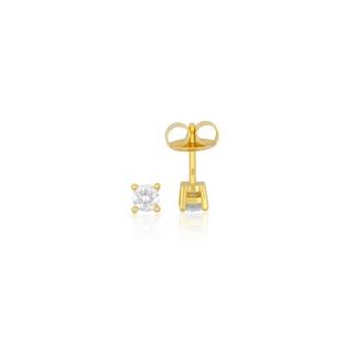 MUAU Schmuck  Solitär Ohrstecker 4-Griff-Fassung Gelbgold 750 Brillanten 0.50ct. 5.5mm 