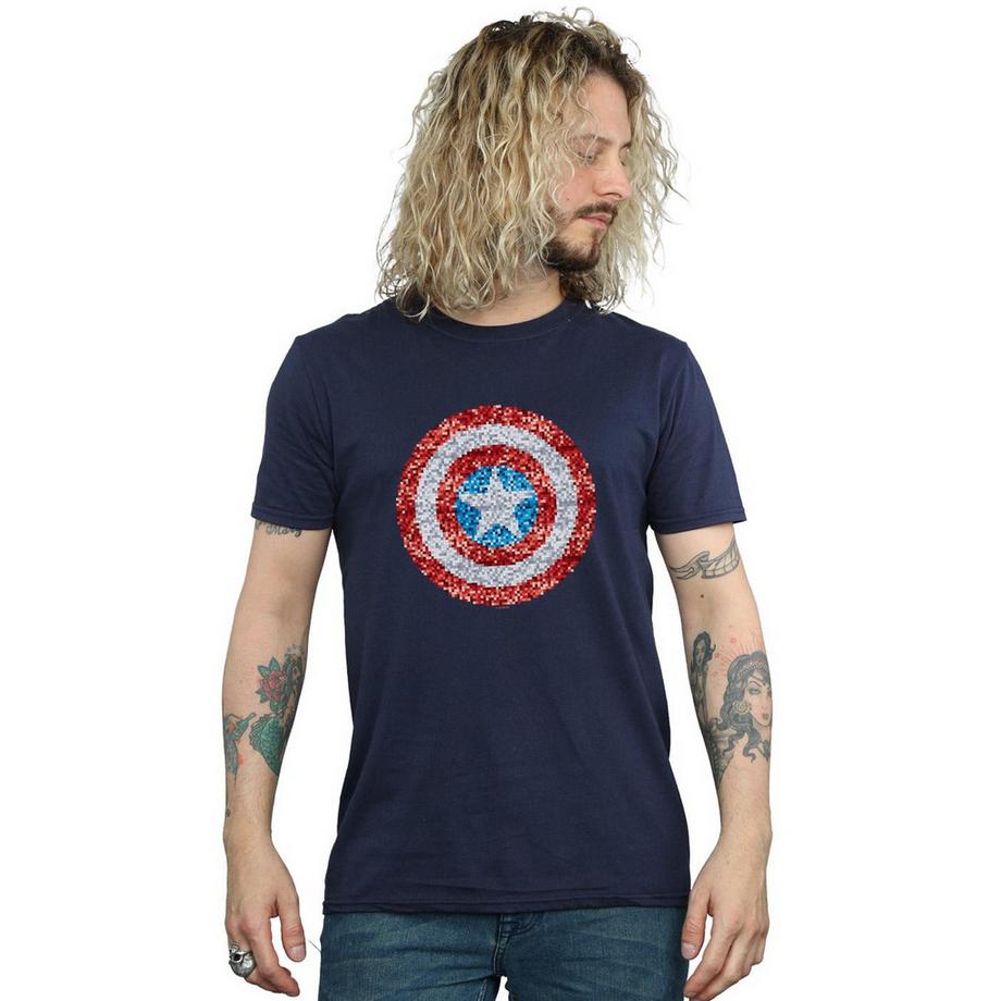 MARVEL Captain America Pixelated Shield T-Shirt  