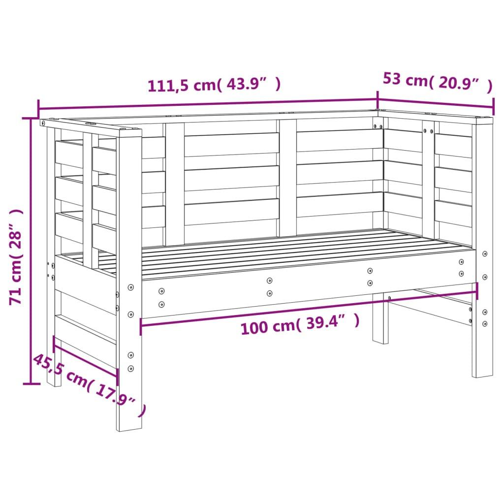 VidaXL panca da giardino Legno di pino  