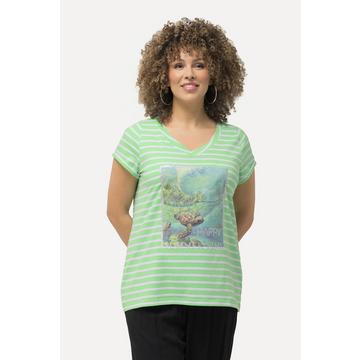 T-shirt à manches courtes et col rond - rayures et motif tortues