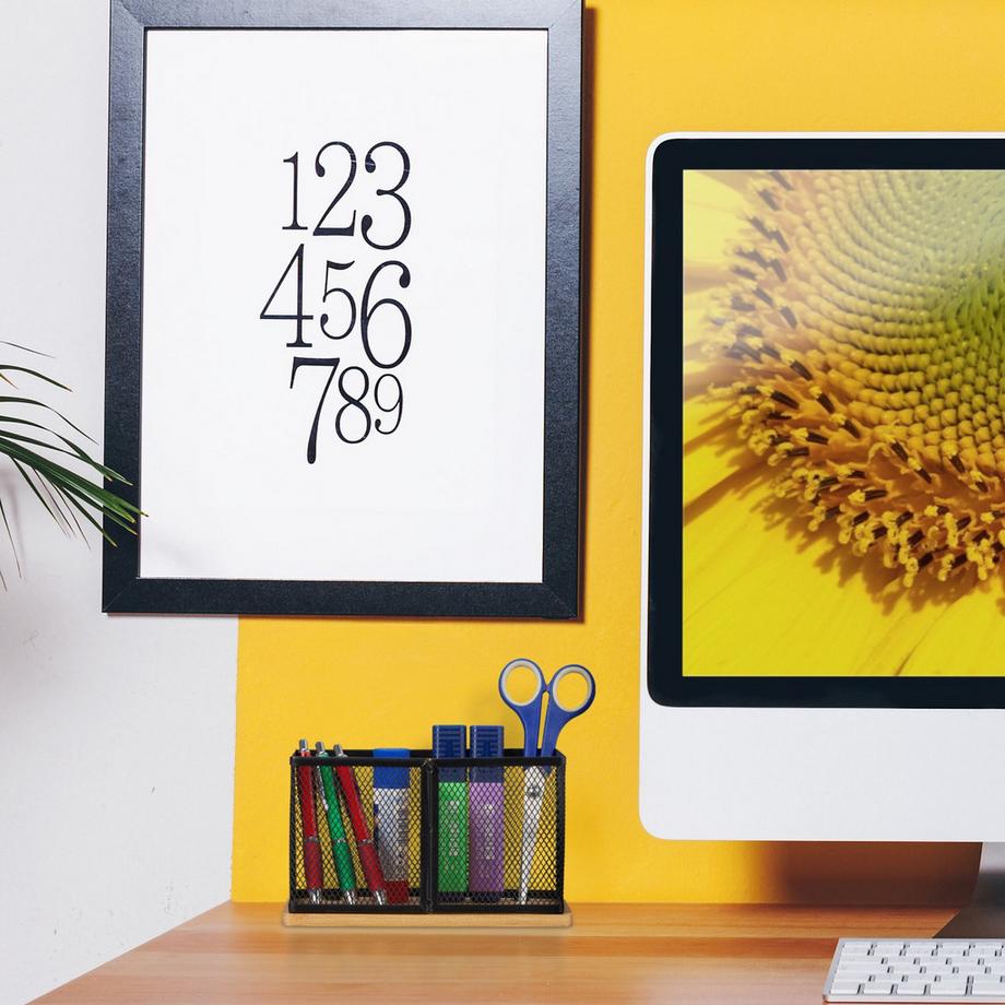 Northio Stifthalter aus Bambus und Netz  