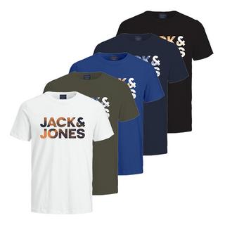 JACK & JONES JCODISTRESSED 5PK T-shirt Vestibilità Comoda Confezione da 5  