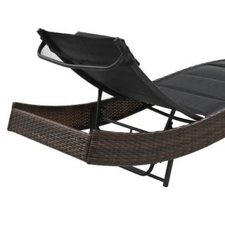 VidaXL Chaise longue rotin synthétique  