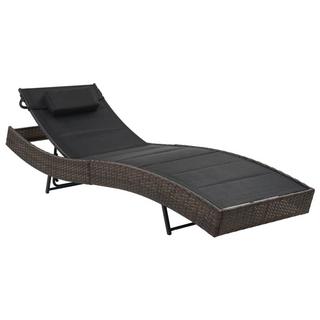 VidaXL Chaise longue rotin synthétique  