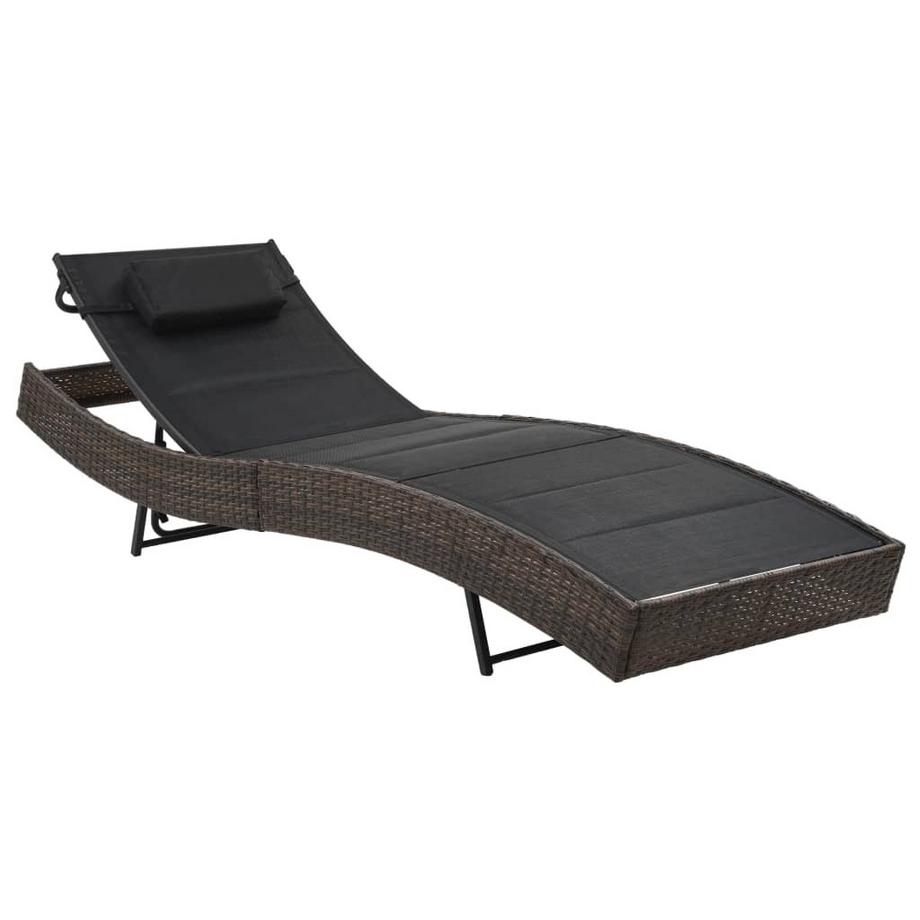 Chaise longue rotin synthétique