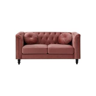 Vente-unique 2SitzerSofa TURNER Samt Altrosa  