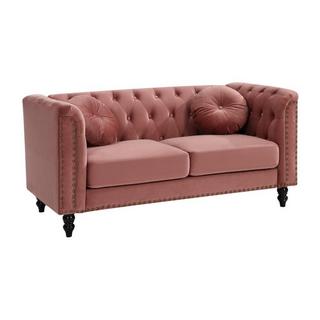 Vente-unique 2SitzerSofa TURNER Samt Altrosa  