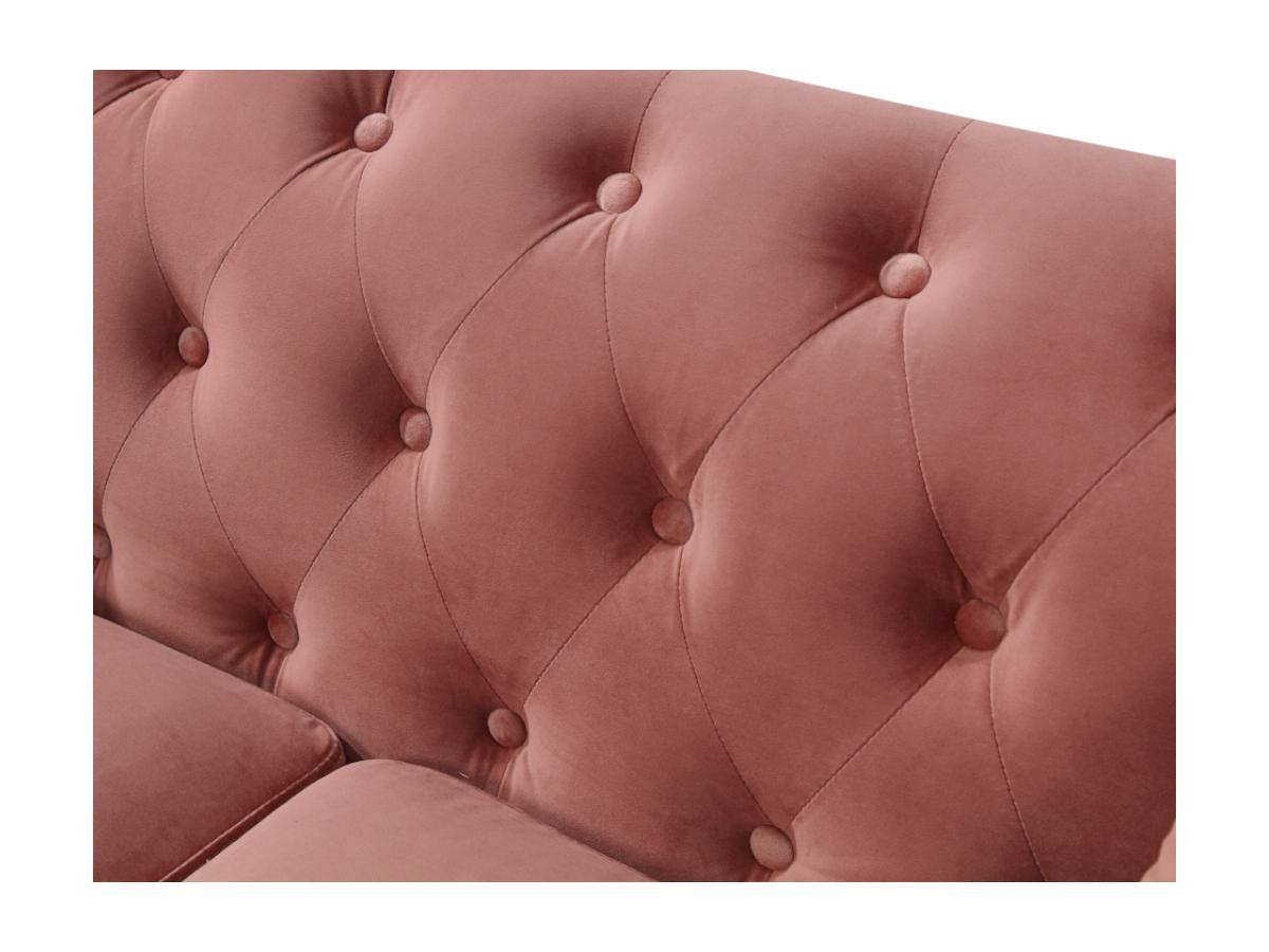 Vente-unique 2SitzerSofa TURNER Samt Altrosa  