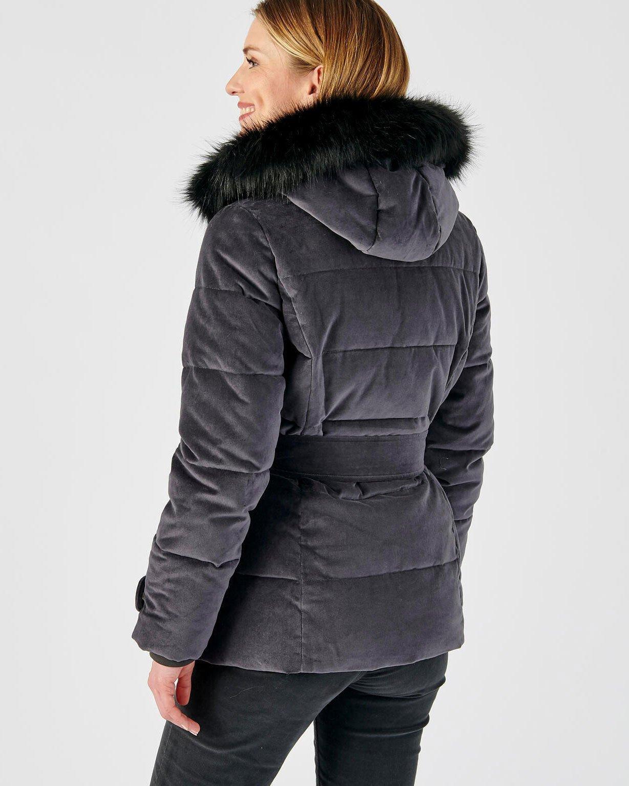 Damart  Parka en velours lisse. 