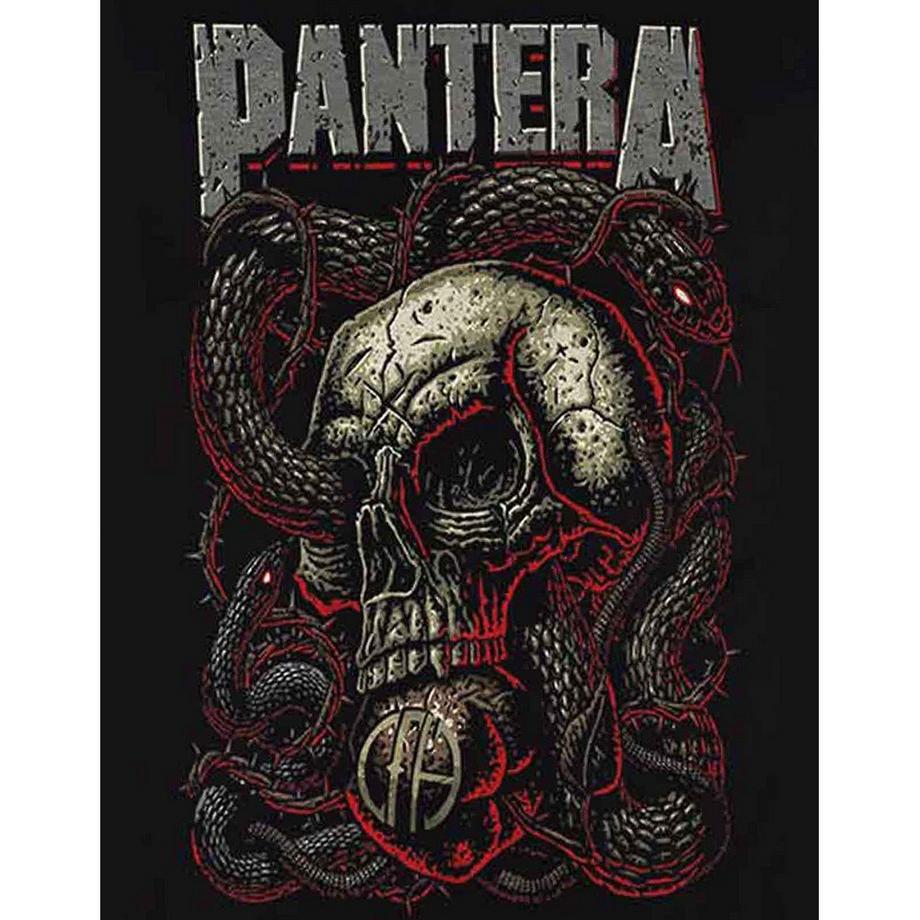 Pantera Totenkopf und Schlangen T-Shirt  