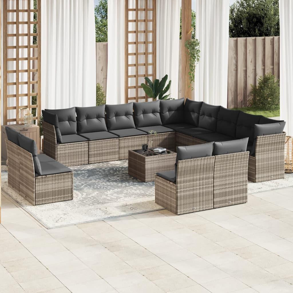 VidaXL set divano da giardino Polirattan  