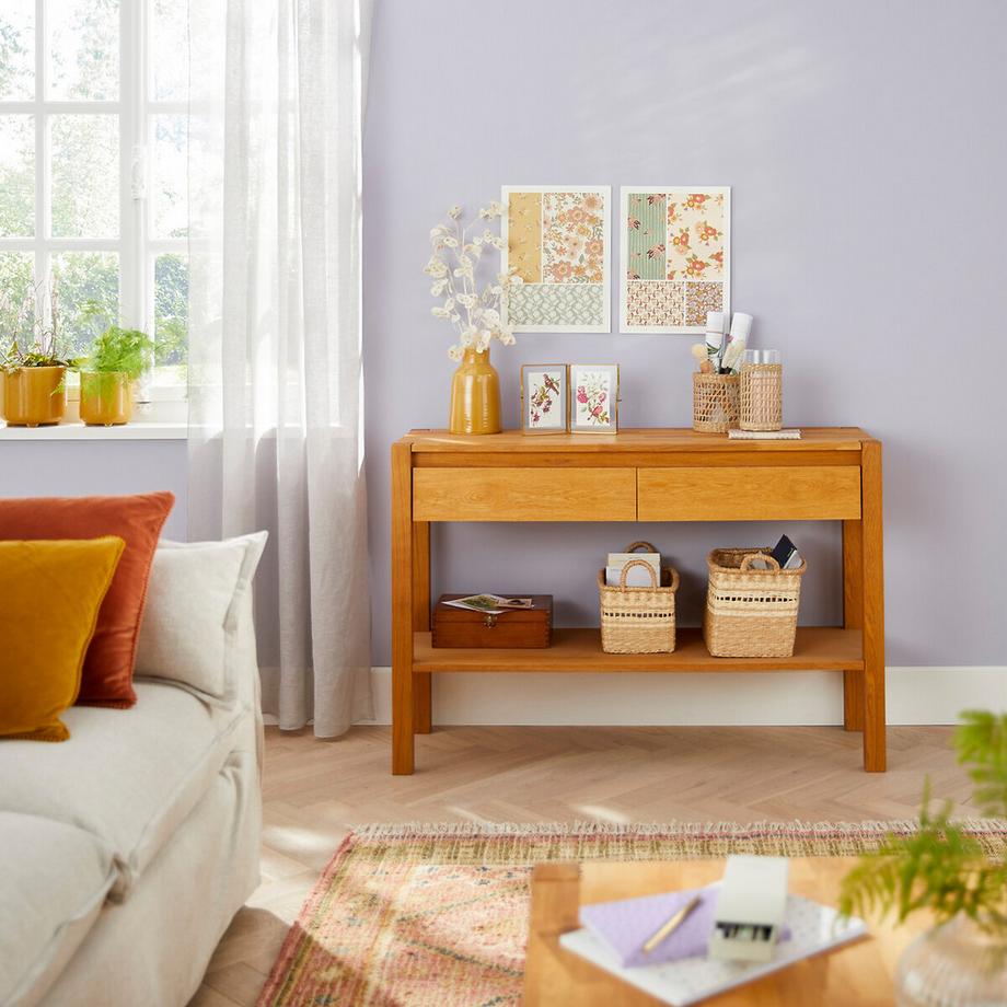 La Redoute Intérieurs Console chêne abouté et plaqué  