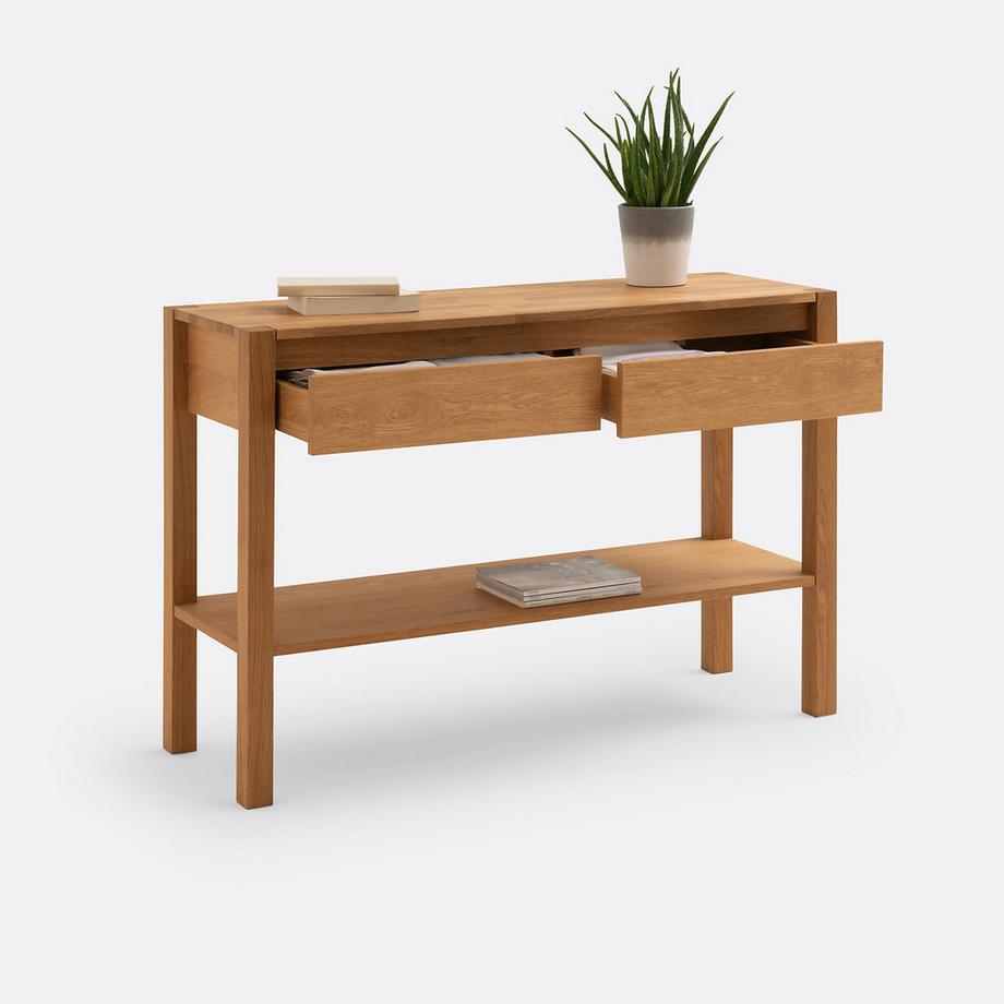 La Redoute Intérieurs Console chêne abouté et plaqué  