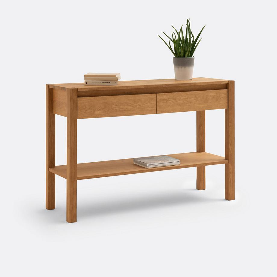 La Redoute Intérieurs Console chêne abouté et plaqué  