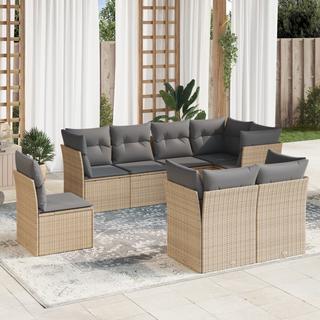 VidaXL set divano da giardino Polirattan  