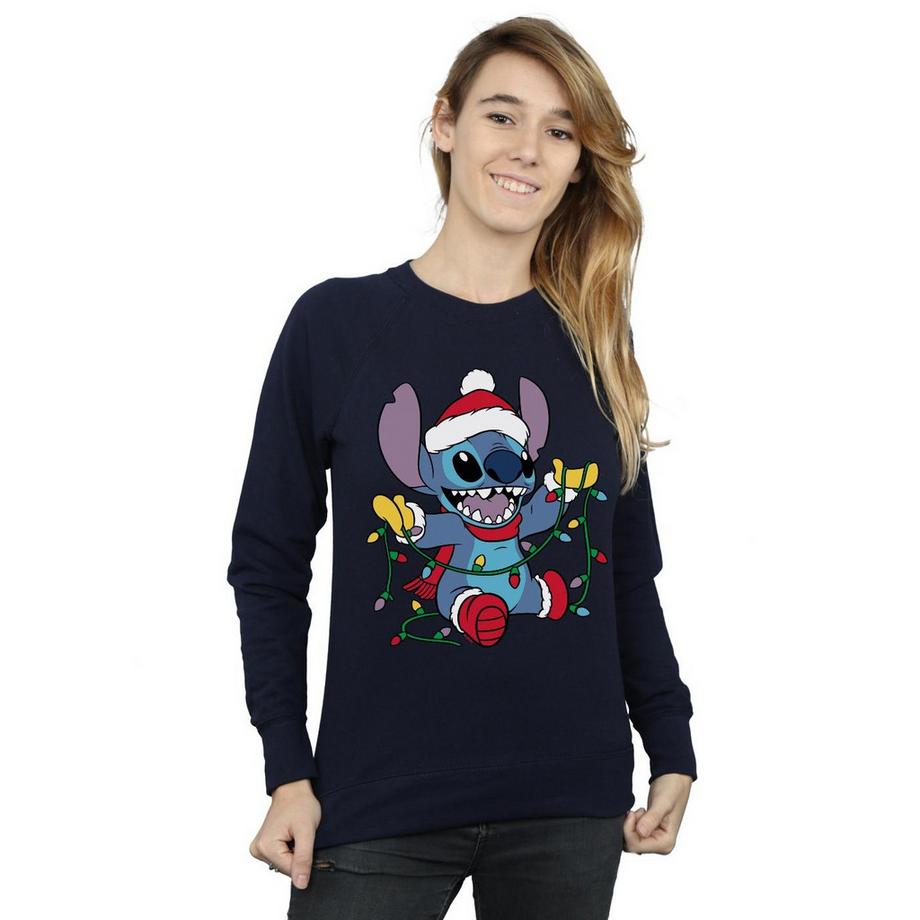 Disney Lilo & Stitch Christmas Lights Sweatshirt  