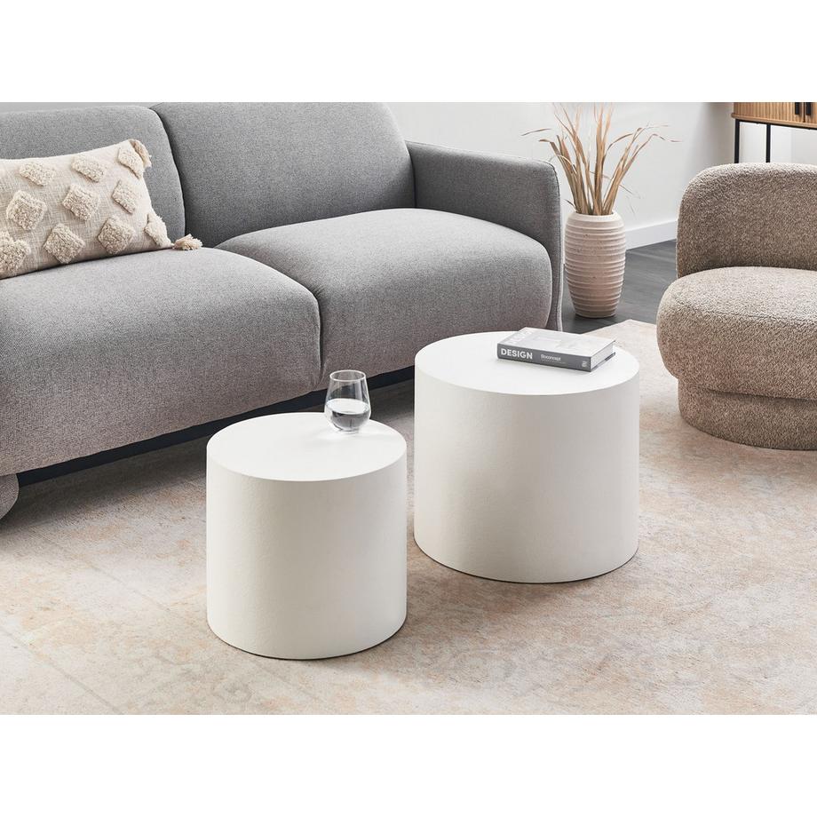 Beliani Lot de 2 tables basses en MDF  MANTI  