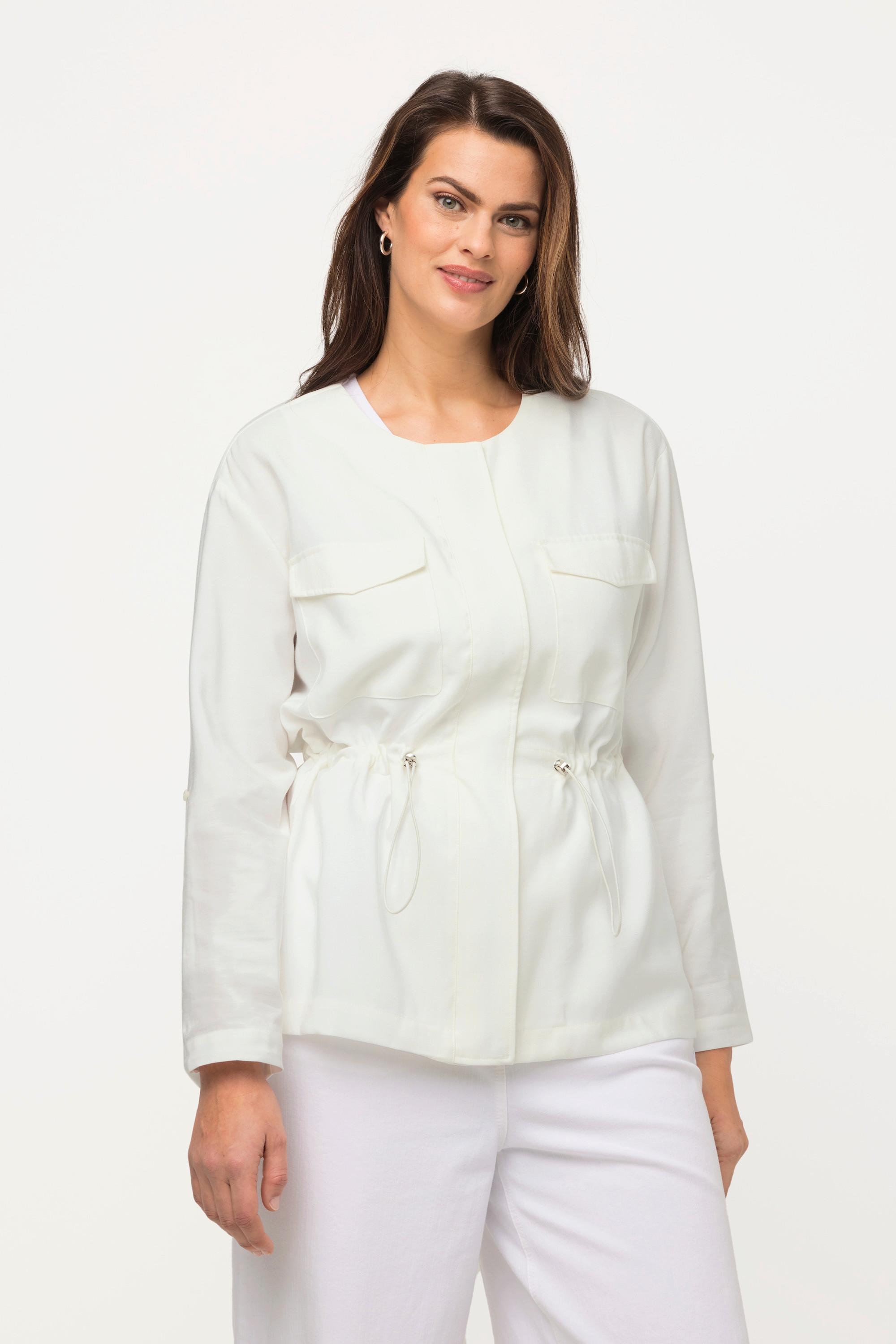 Ulla Popken Giacca Coulisse Girocollo Maniche 3/4  