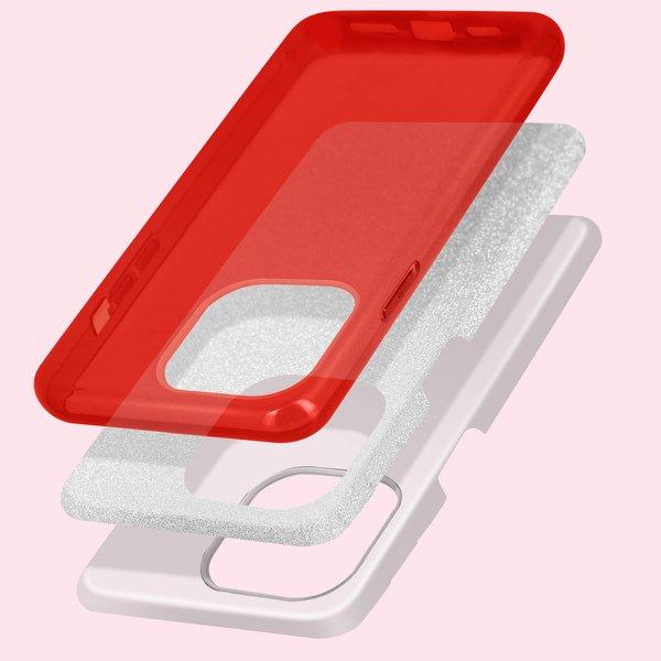 Avizar  Coque iPhone 14 Plus Paillettes - Rouge 