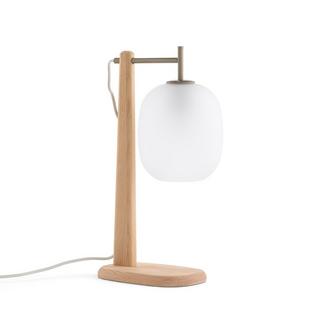 La Redoute Intérieurs Lampe à poser chêne et verre givré  