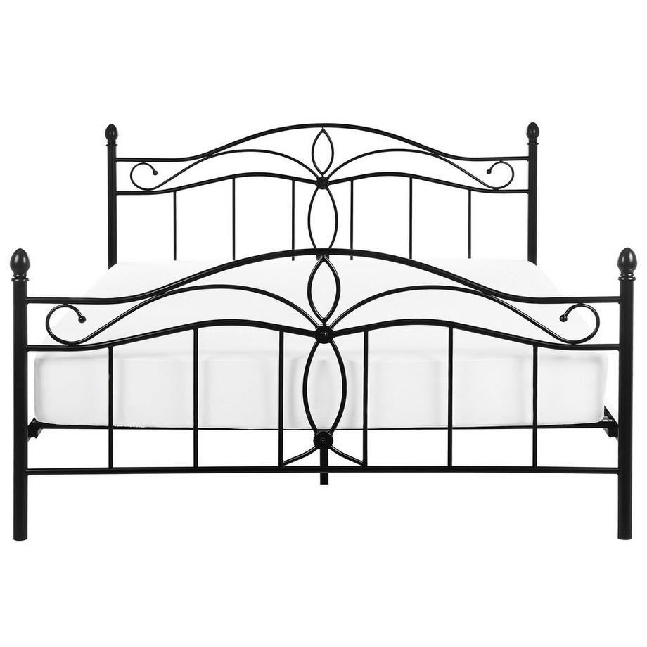 Beliani Lit avec sommier en Acier Rétro ANTLIA  