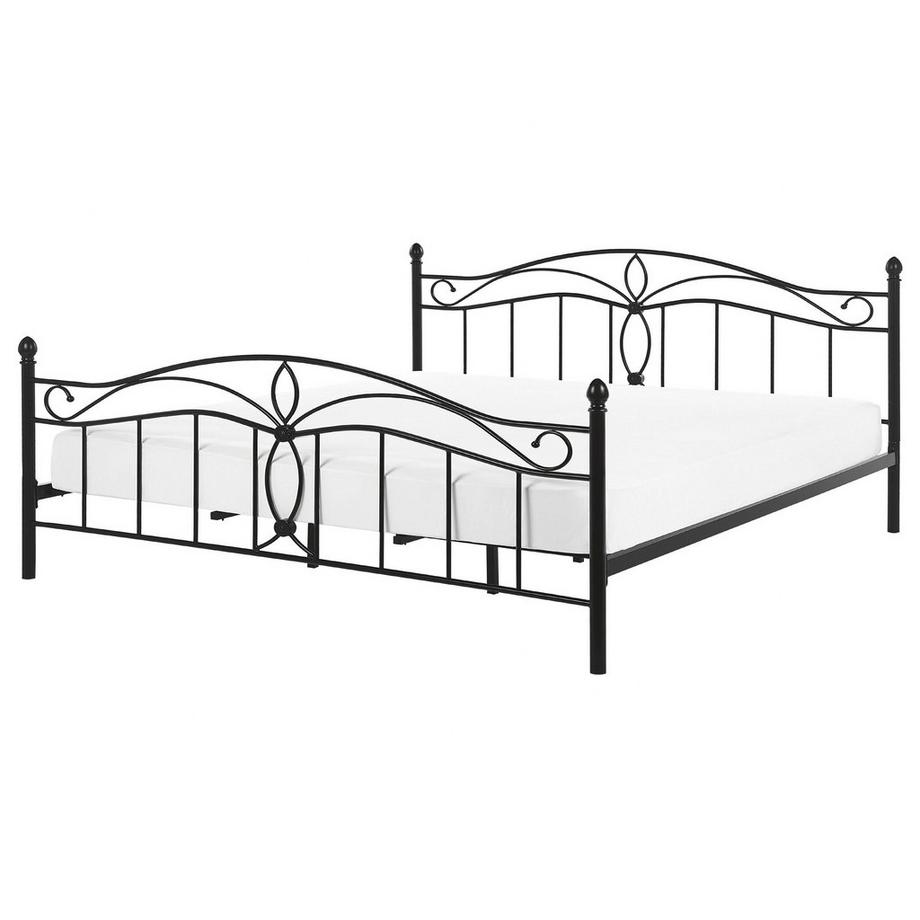 Beliani Lit avec sommier en Acier Rétro ANTLIA  