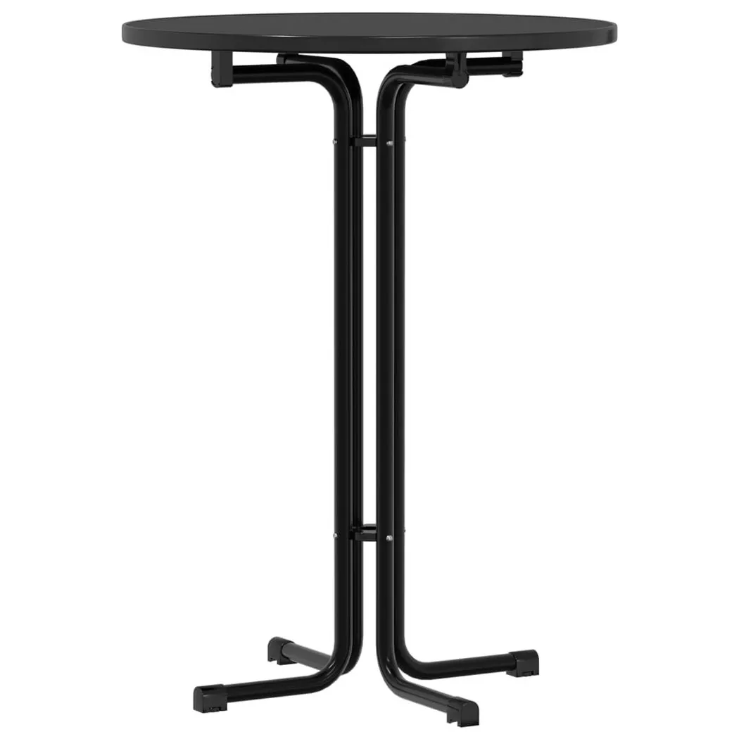 VidaXL - Table à manger bois d'ingénierie, One Size, Noir