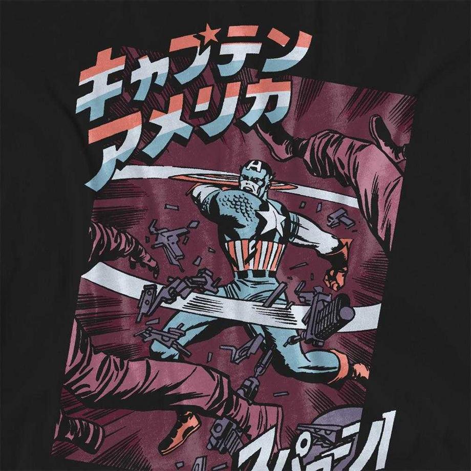 CAPTAIN AMERICA T-ShirtMotiftyle Rétro Japanese Strike  
