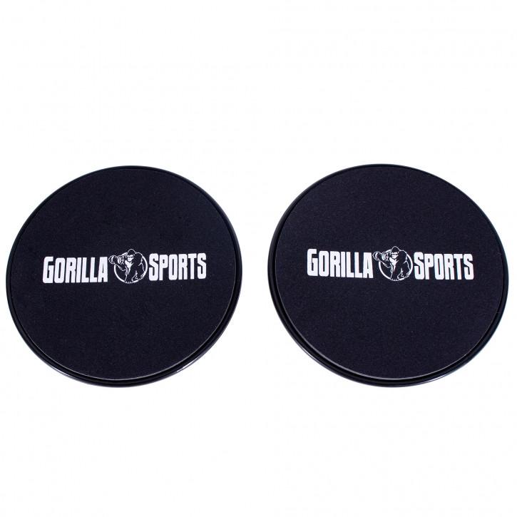 Gorilla Sports  LOT DE DEUX PATINS DE GLISSE | DEUX FACES LISSE ET STRUCTURÉE | FITNESS ET MUSCU 