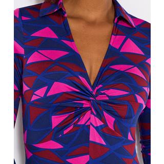 Joe Browns Retro inspiriertes Jersey Top Geo Print Twist Front  