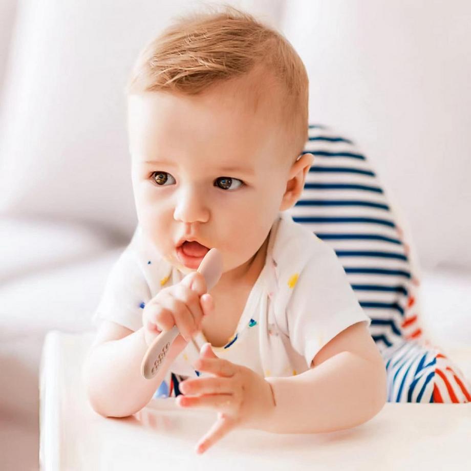 Misiu  Set de cuillère pour bébé en silicone - 6 pièces d'apprentissage doux 