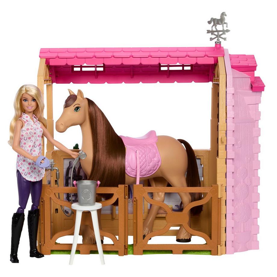 Barbie  Stall mit Puppe und Pferd 