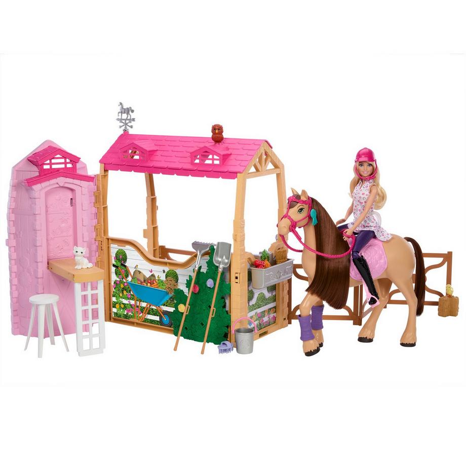 Barbie  Stall mit Puppe und Pferd 